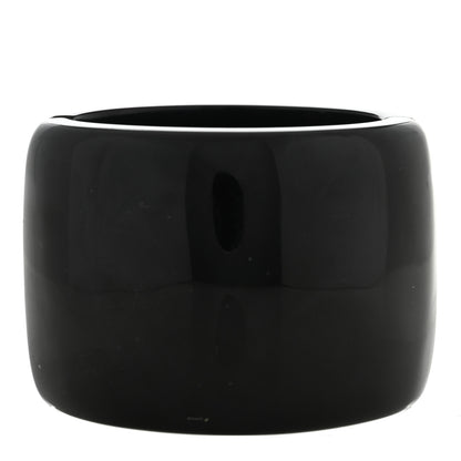 Chanel Resin Abalone CC Cuff Black 2 of 4