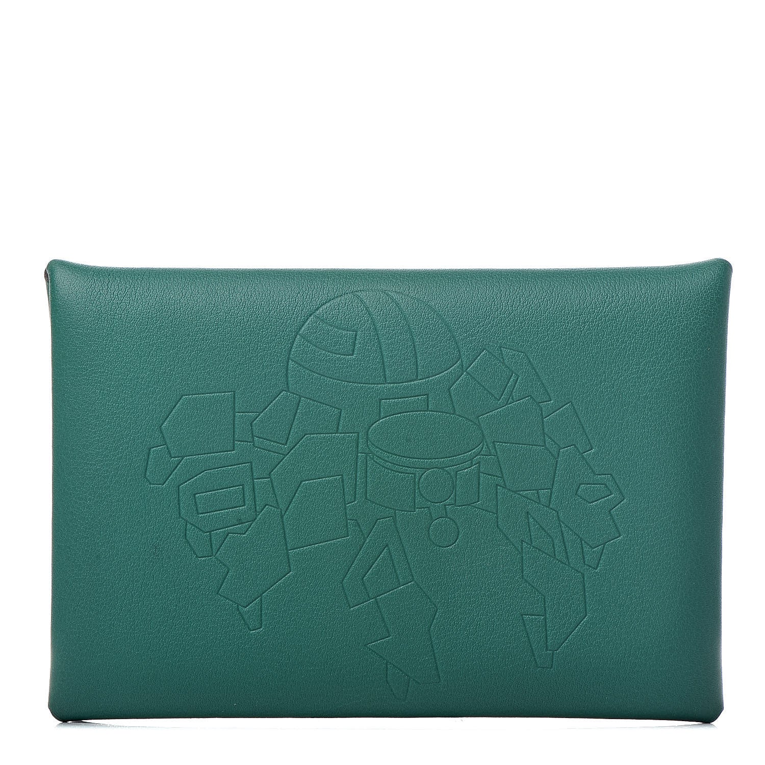 Hermes Evercolor Calvi Robot Card Case Vert Vertigo 1 of 10