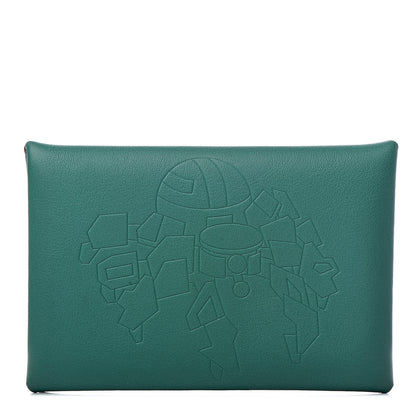 Hermes Evercolor Calvi Robot Card Case Vert Vertigo 1 of 10