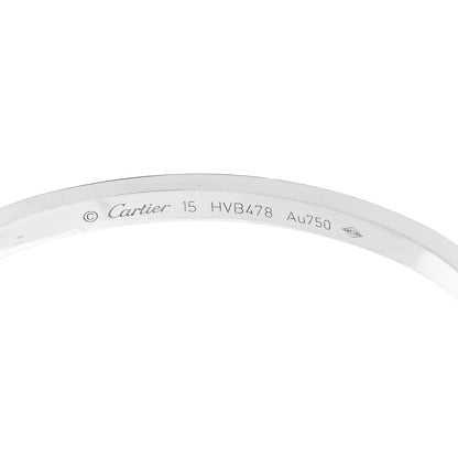 Cartier 18K White Gold 6 Diamond Small LOVE Bracelet 15 4 of 5