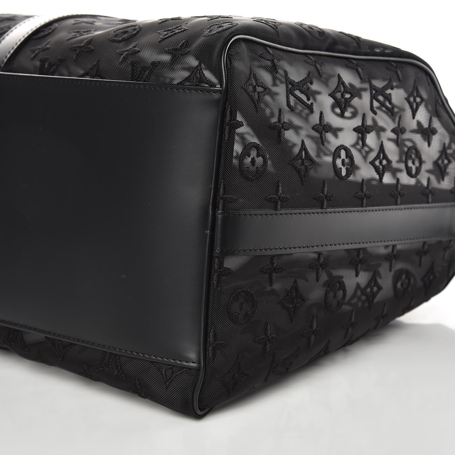 Louis Vuitton Monogram See Through Keepall Bandouliere 50 Black 7 of 13