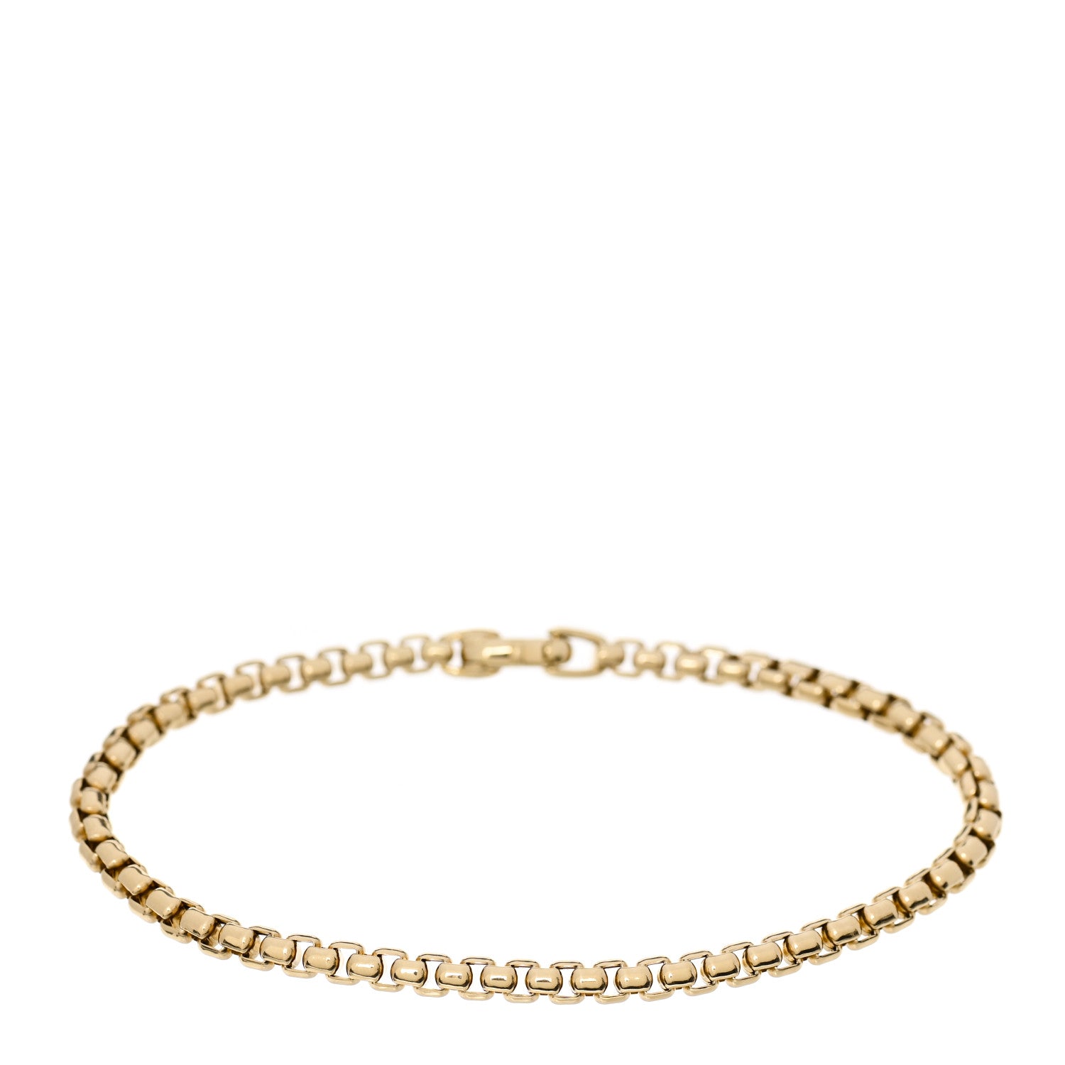David Yurman 18K Yellow Gold 4mm Box Chain Bracelet 1 of 3