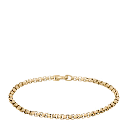 David Yurman 18K Yellow Gold 4mm Box Chain Bracelet 1 of 3