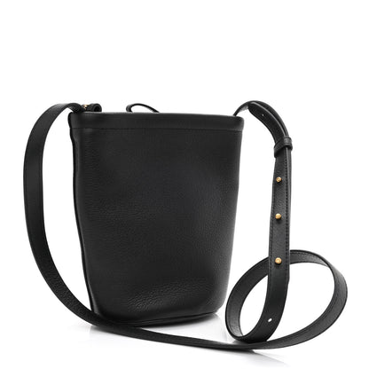 Mansur Gavriel Pebbled Calfskin Mini Zip Bucket Bag Black 3 of 10