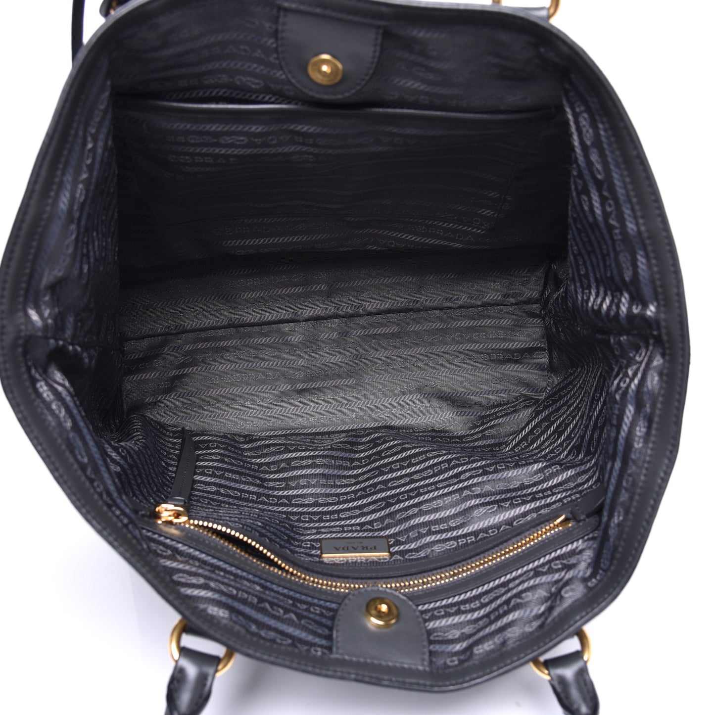 Tessuto Nylon Soft Calf Shopping Tote Ardesia