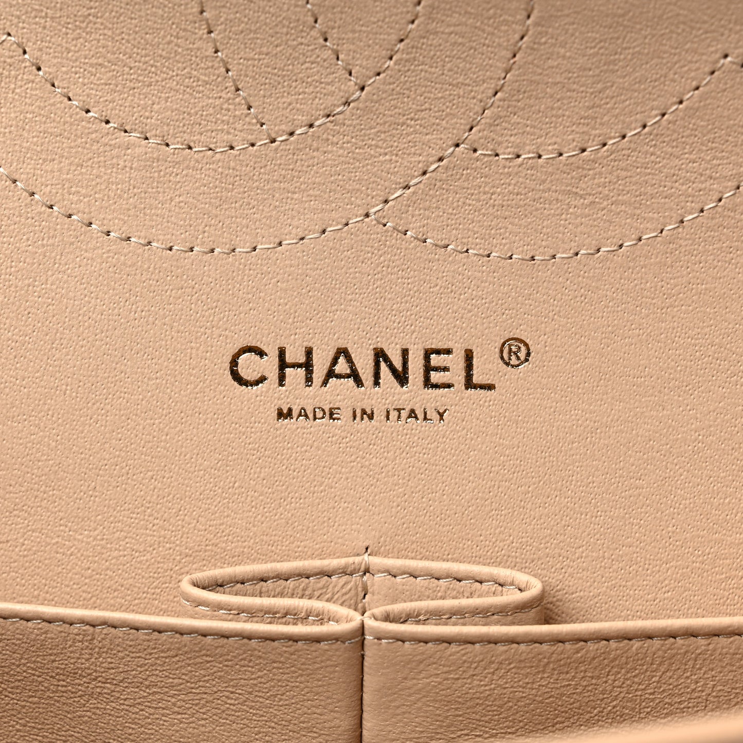 Caviar Quilted Jumbo Double Flap Light Beige