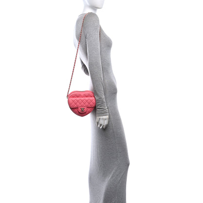Chanel Lambskin Quilted CC In Love Heart Bag Pink 2 of 9