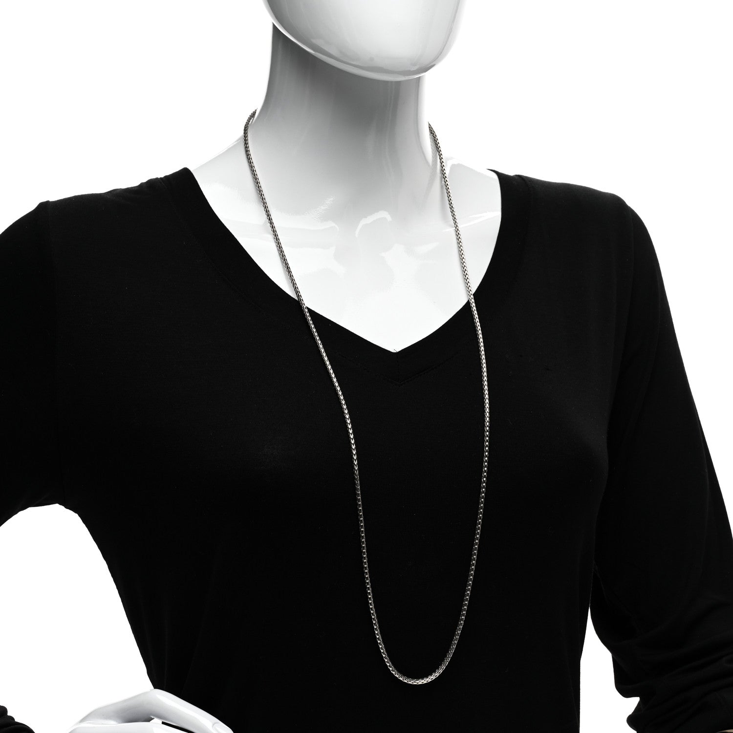 John Hardy Sterling Silver 3.5mm Classic Chain Necklace 36" 2 of 4