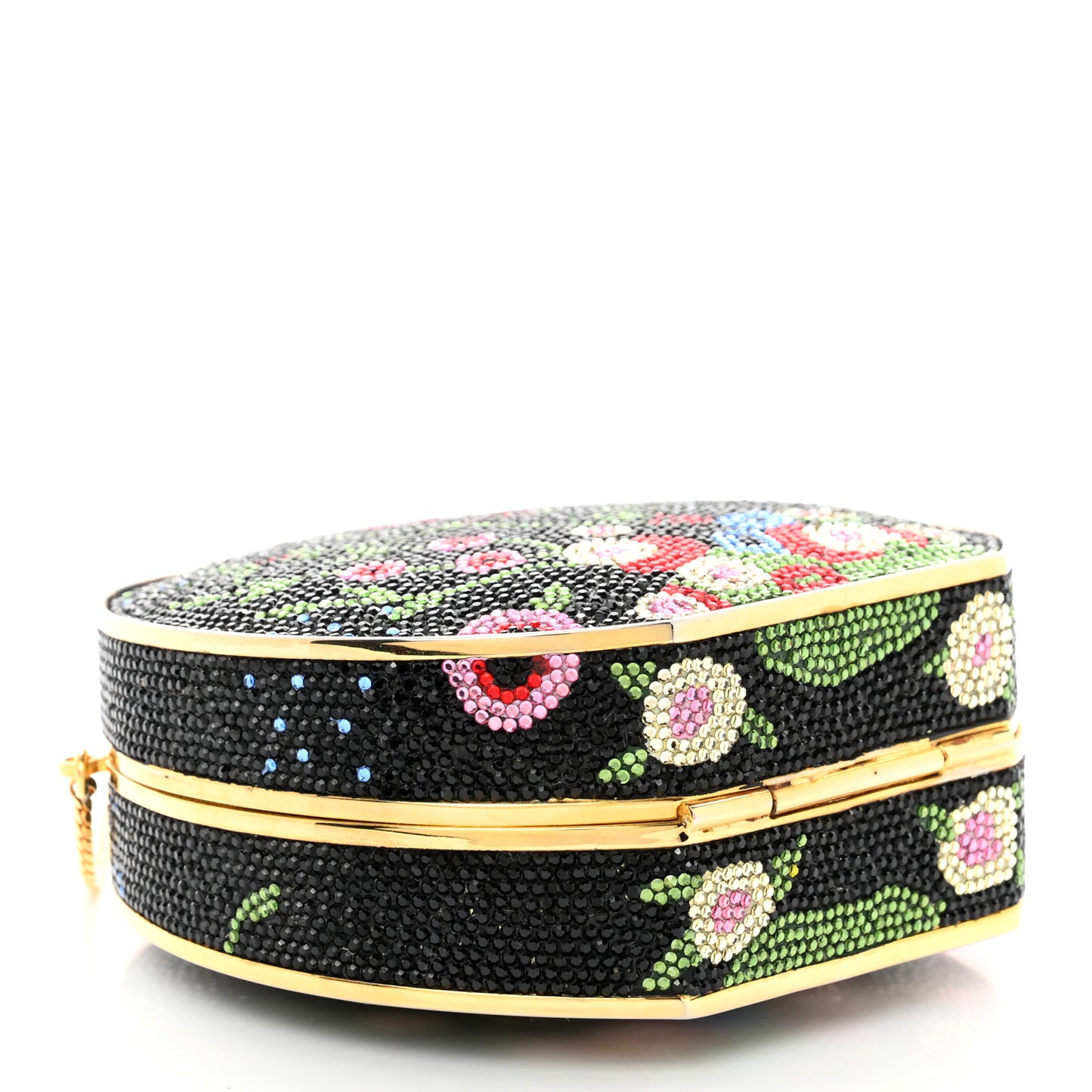 Swarovski Crystal Floral Miniaudiere Clutch