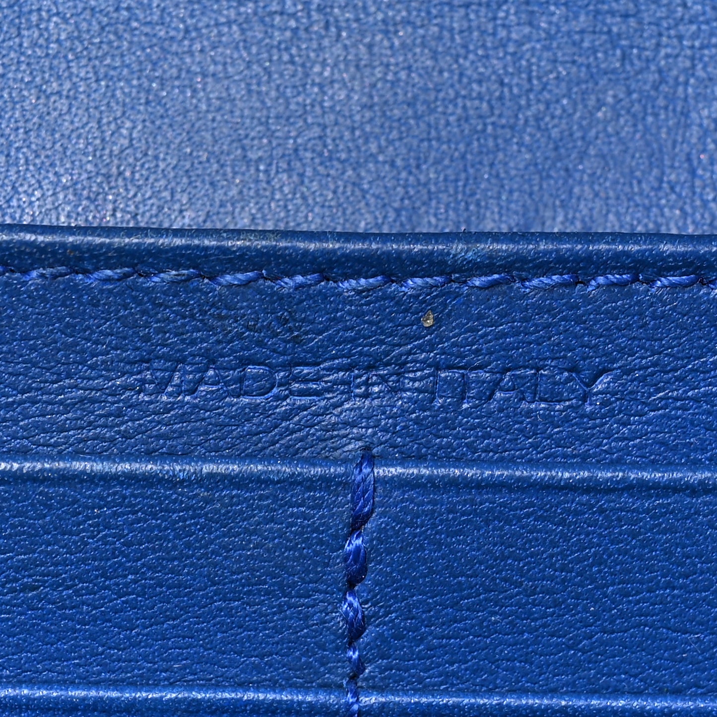 Calfskin Classic Y Ligne Clutch Royal Blue