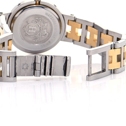 Hermes Stainless Steel 24mm Clipper Quartz Watch Gold 5 of 6