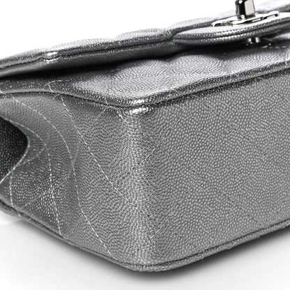 Chanel Metallic Caviar Quilted Mini Top Handle Rectangular Flap Silver 8 of 10