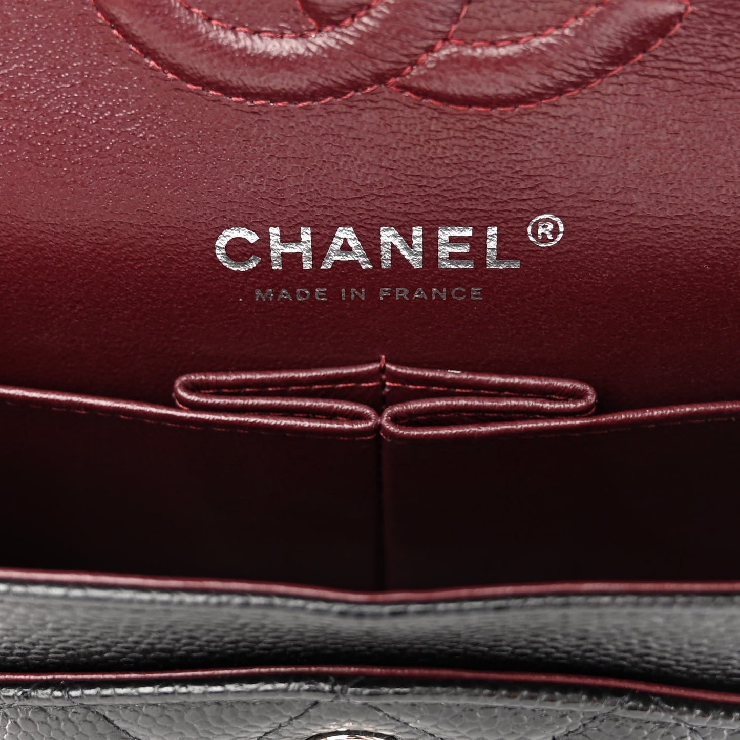 Caviar Quilted Small Double Flap Black