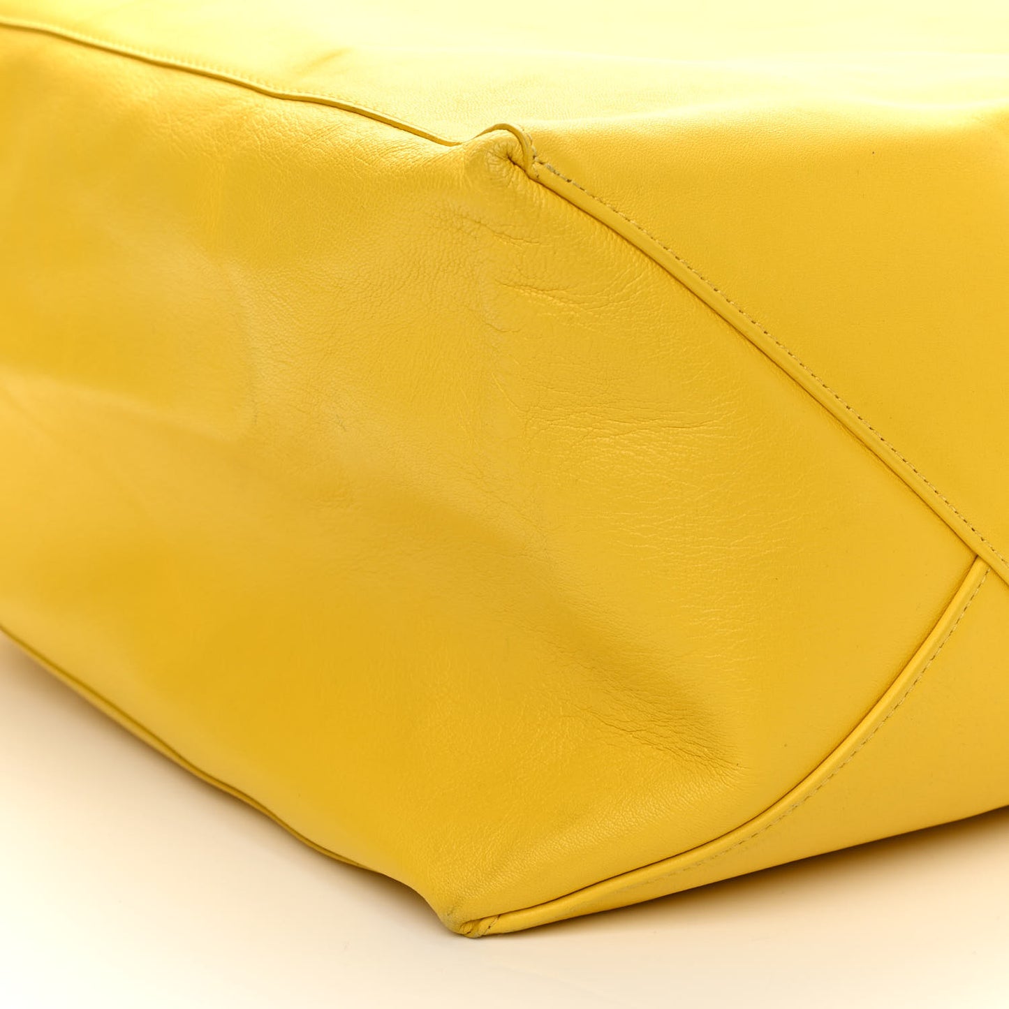 Lambskin Horizontal Cabas Sun Yellow