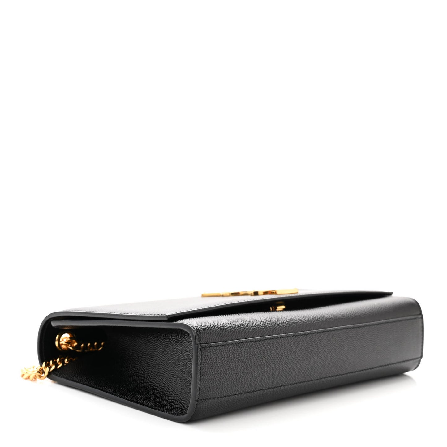 SAINT LAURENT Grain De Poudre Medium Classic Monogram Kate Satchel Black