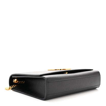 Saint Laurent SAINT LAURENT Grain De Poudre Medium Classic Monogram Kate Satchel Black 4 of 11