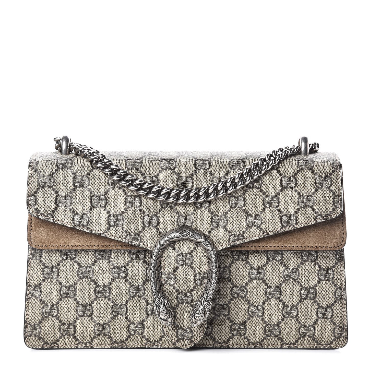 GG Supreme Monogram Small Dionysus Shoulder Bag Taupe