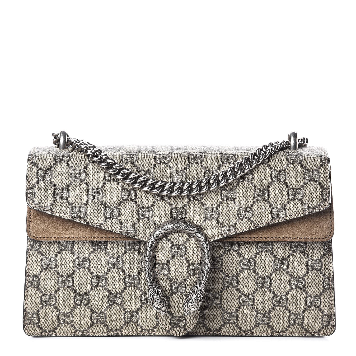 Gucci GG Supreme Monogram Small Dionysus Shoulder Bag Taupe 1 of 13
