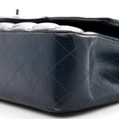 Chanel Caviar Quilted Medium Double Flap Navy 10 of 14