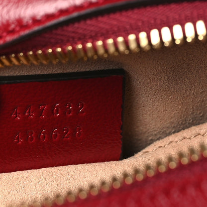 Gucci Monogram Azalea Calfskin Matelasse Diagonal Small GG Marmont Chain Shoulder Bag Beige Ebony New Cherry Red 7 of 10