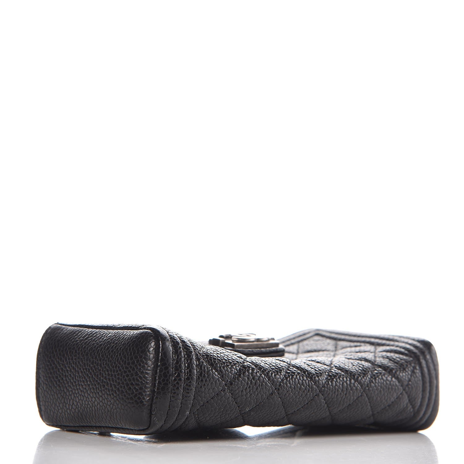 Chanel Caviar Quilted Mini Boy Phone Holder Clutch Black 4 of 8
