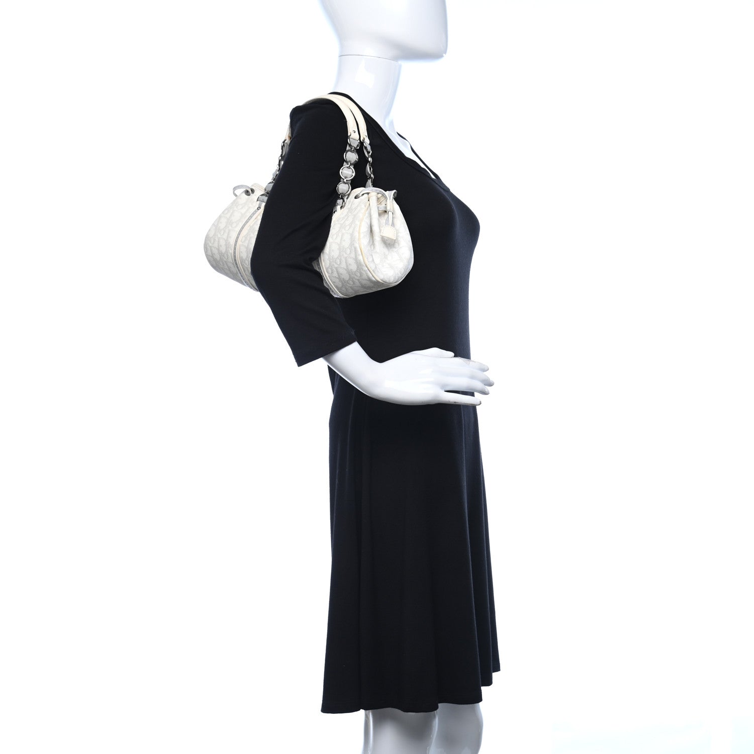Christian Dior Monogram Romantique Trotter Bag Grey 2 of 14