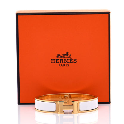 Hermes Enamel Narrow Clic Clac H Bracelet PM White 7 of 7