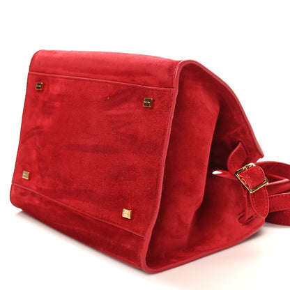 The Row Suede Soft Margaux 10 Bag Ruby 9 of 9