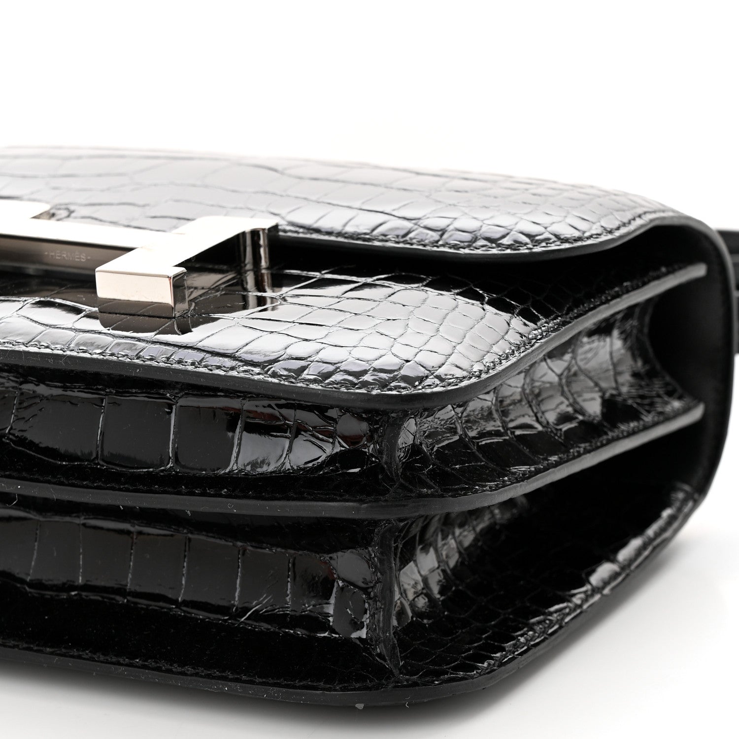 Hermes Shiny Alligator Constance 18 Black 11 of 14