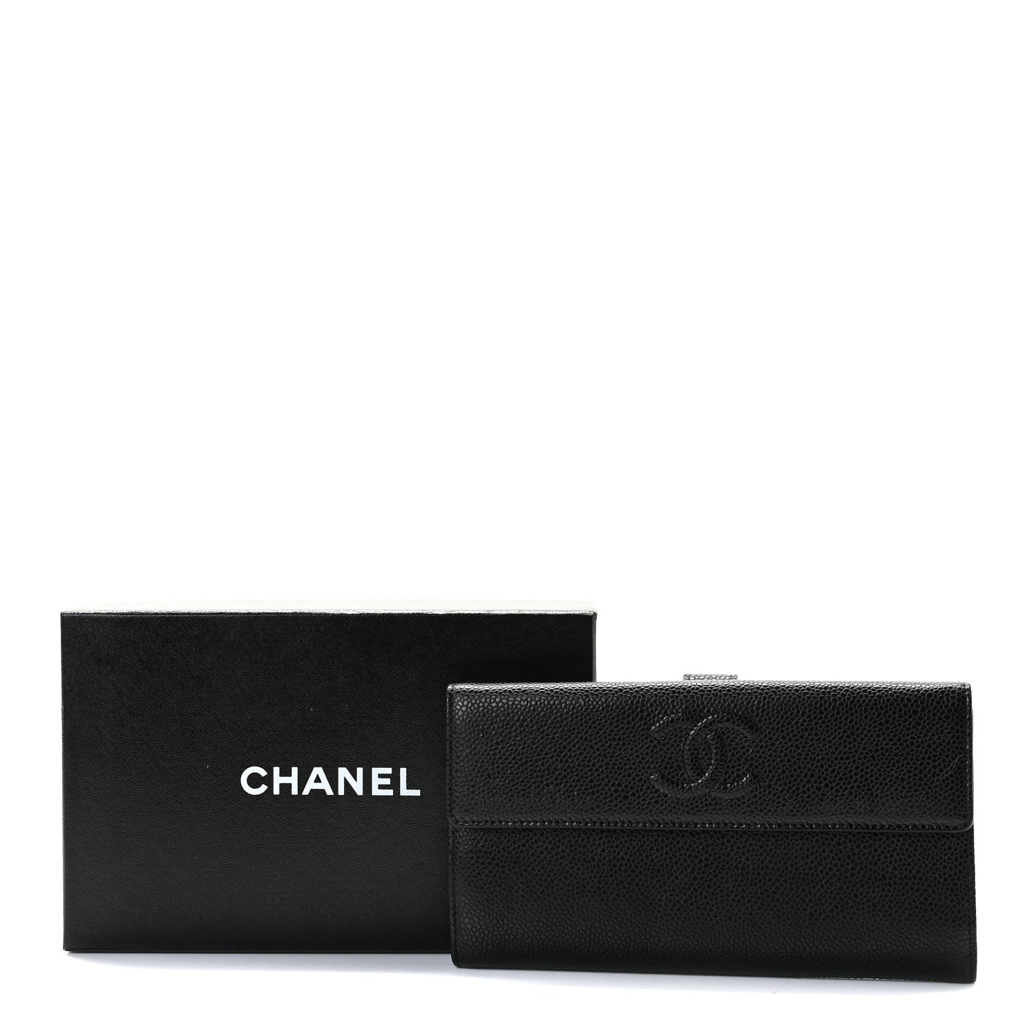 Chanel Caviar Timeless CC French Long Wallet Black 6 of 8