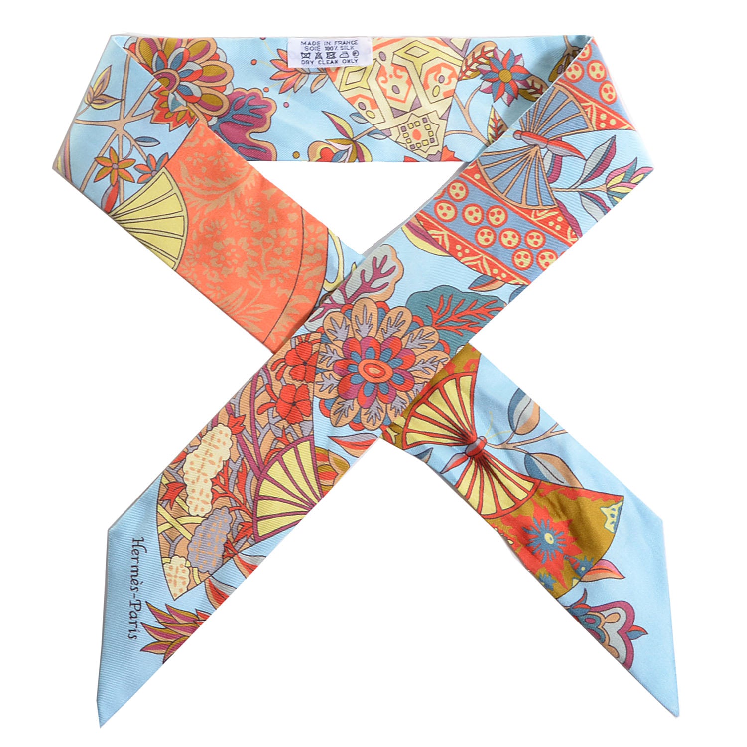 Hermes Silk Fleurs et Papillons de Tissus Twilly 1 of 5