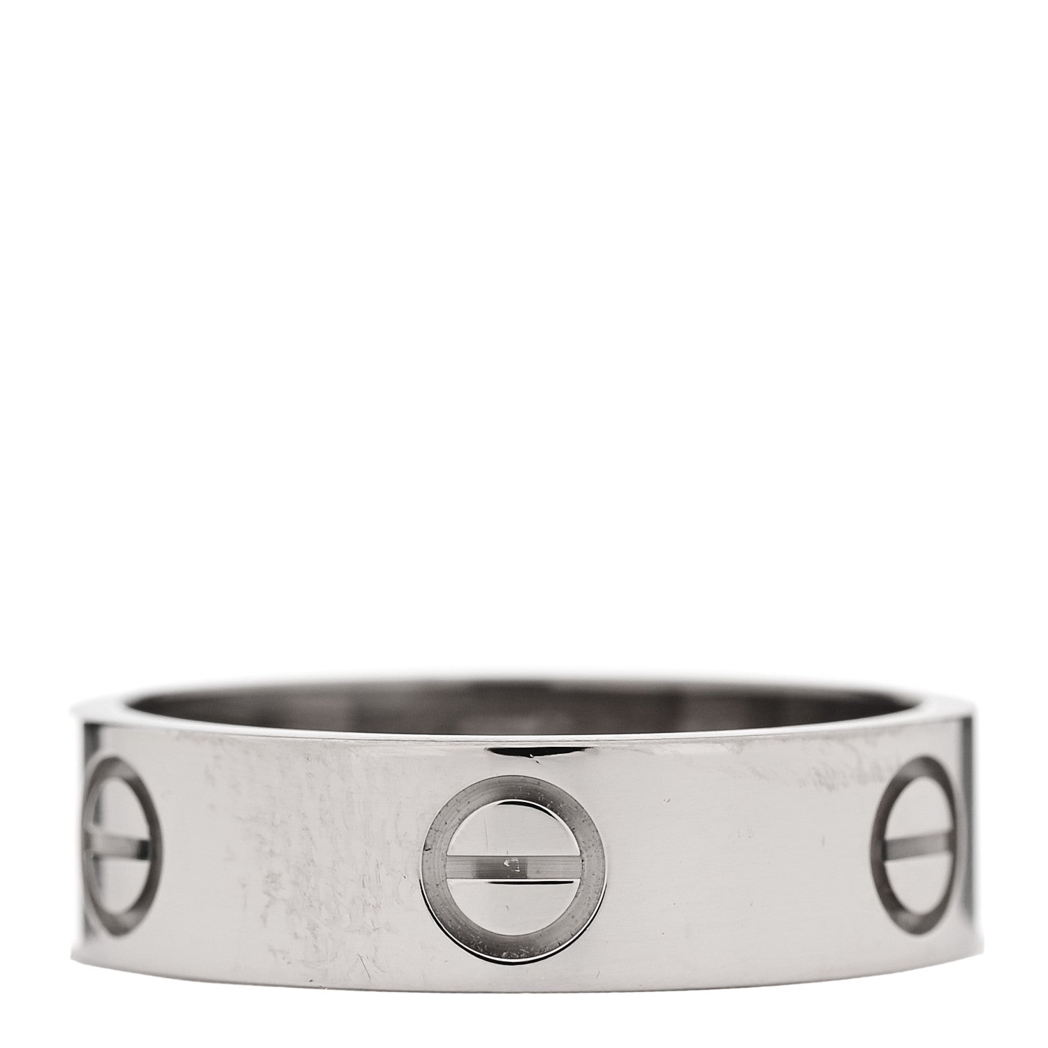 Cartier 18K White Gold 5.5mm LOVE Ring 56 7.75 1 of 5