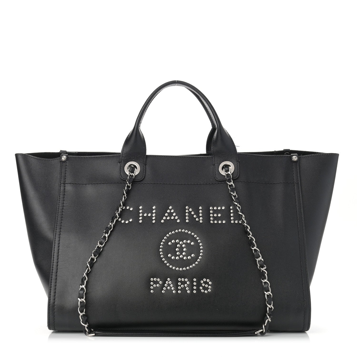 Chanel Caviar Medium Studded Deauville Tote Black 1 of 14