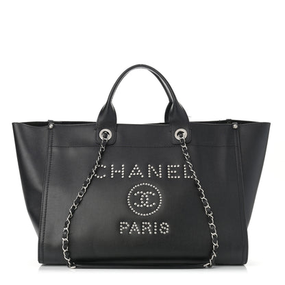 Chanel Caviar Medium Studded Deauville Tote Black 1 of 14