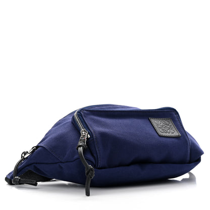Loewe Canvas Front Pocket Logo Patch Bumbag Navy Blue 4 of 12