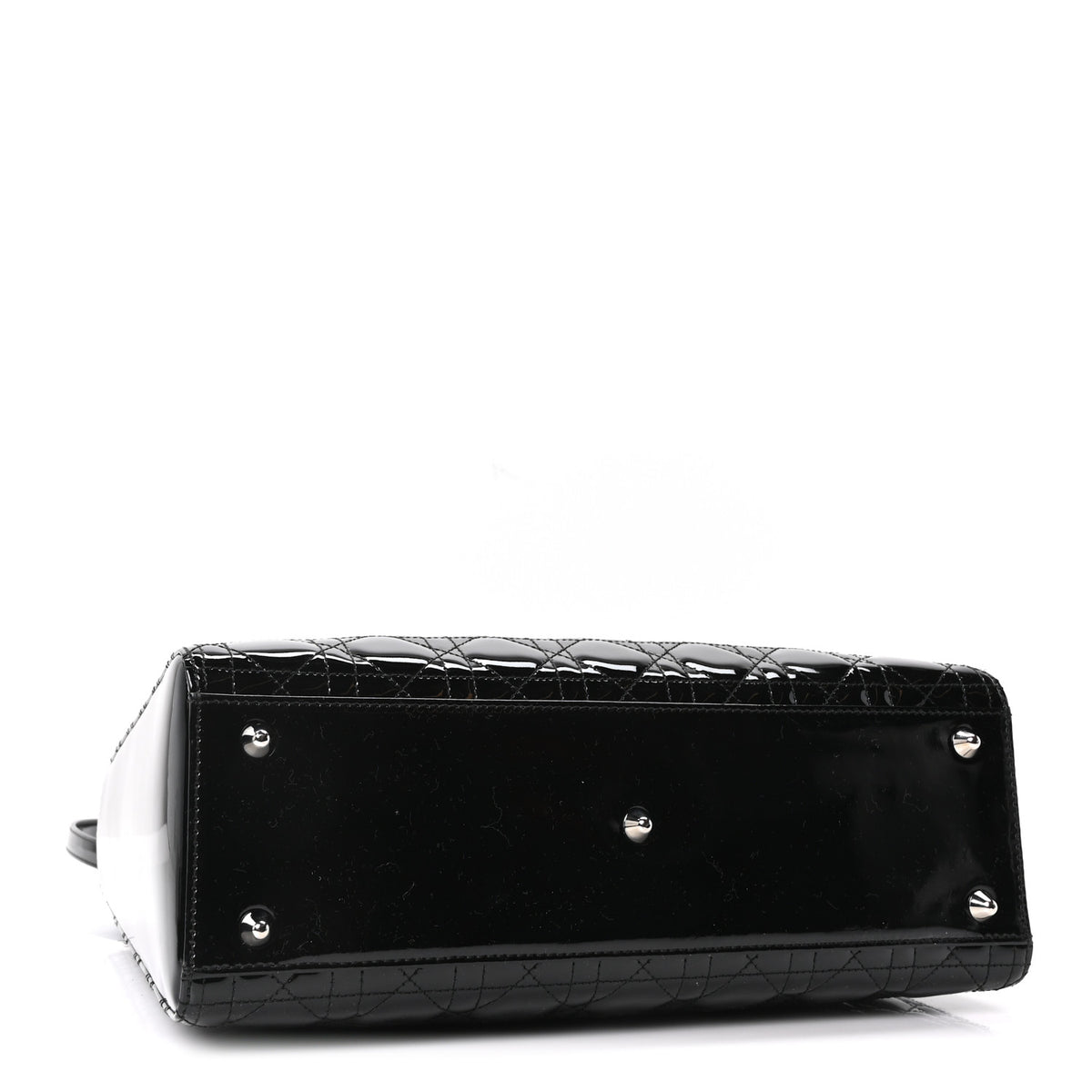 Patent Cannage Large Lady Dior Black