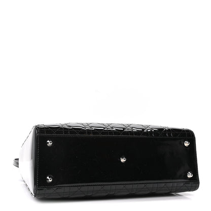 Christian Dior Patent Cannage Large Lady Dior Black 4 of 10
