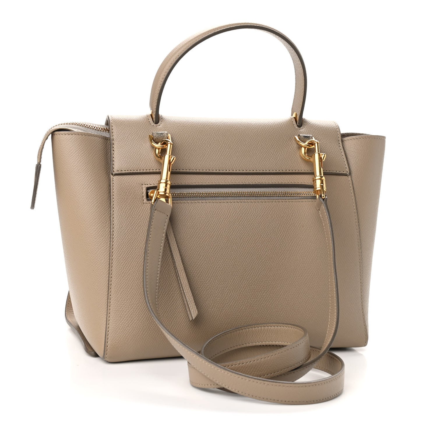 Grained Calfskin Micro Belt Bag Light Taupe