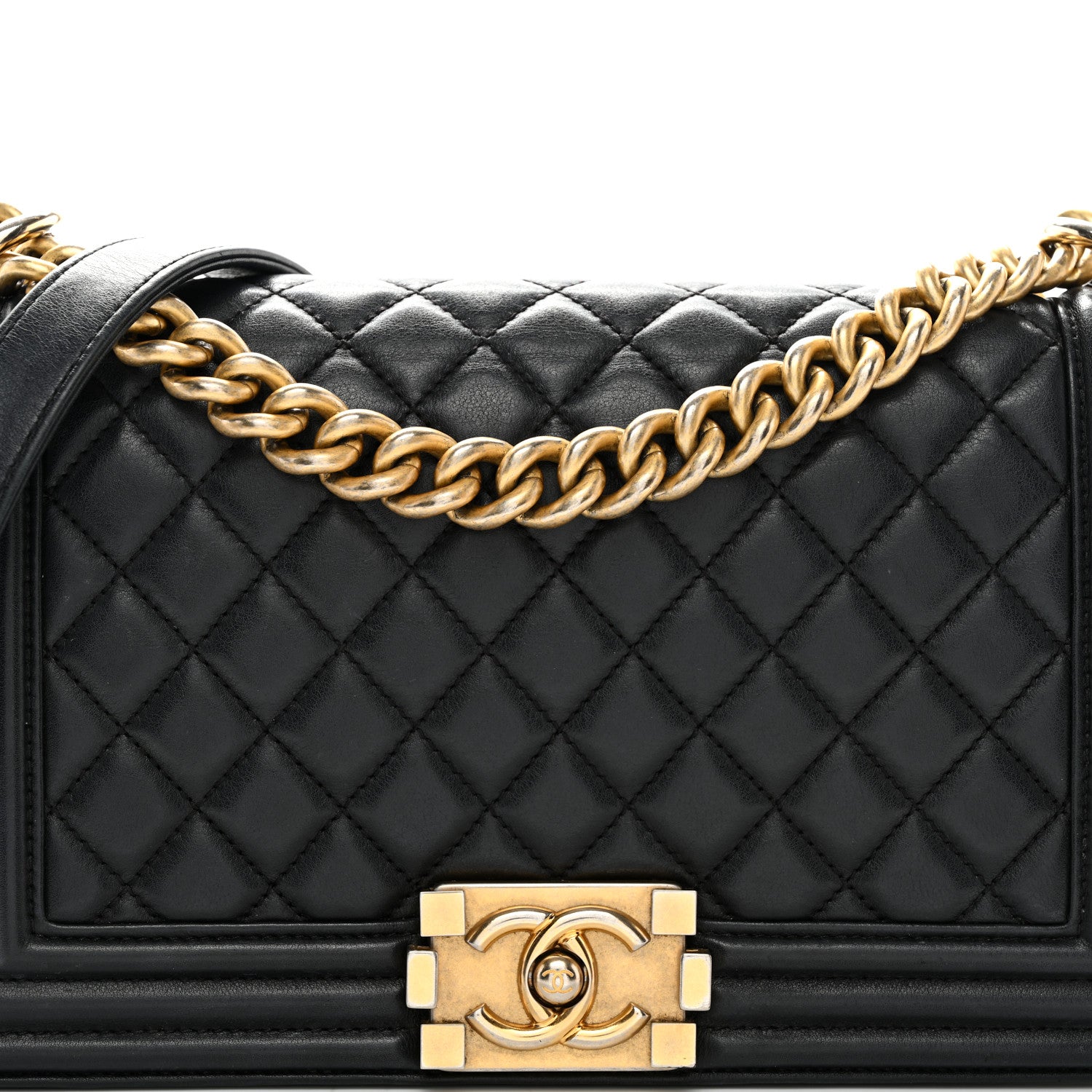 Chanel Calfskin Quilted Medium Boy Flap Black 8 of 11