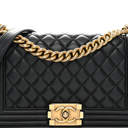 Chanel Calfskin Quilted Medium Boy Flap Black 8 of 11