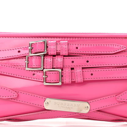 Burberry Patent Bridle Calfskin Parmoor Clutch Bag Pink 9 of 11