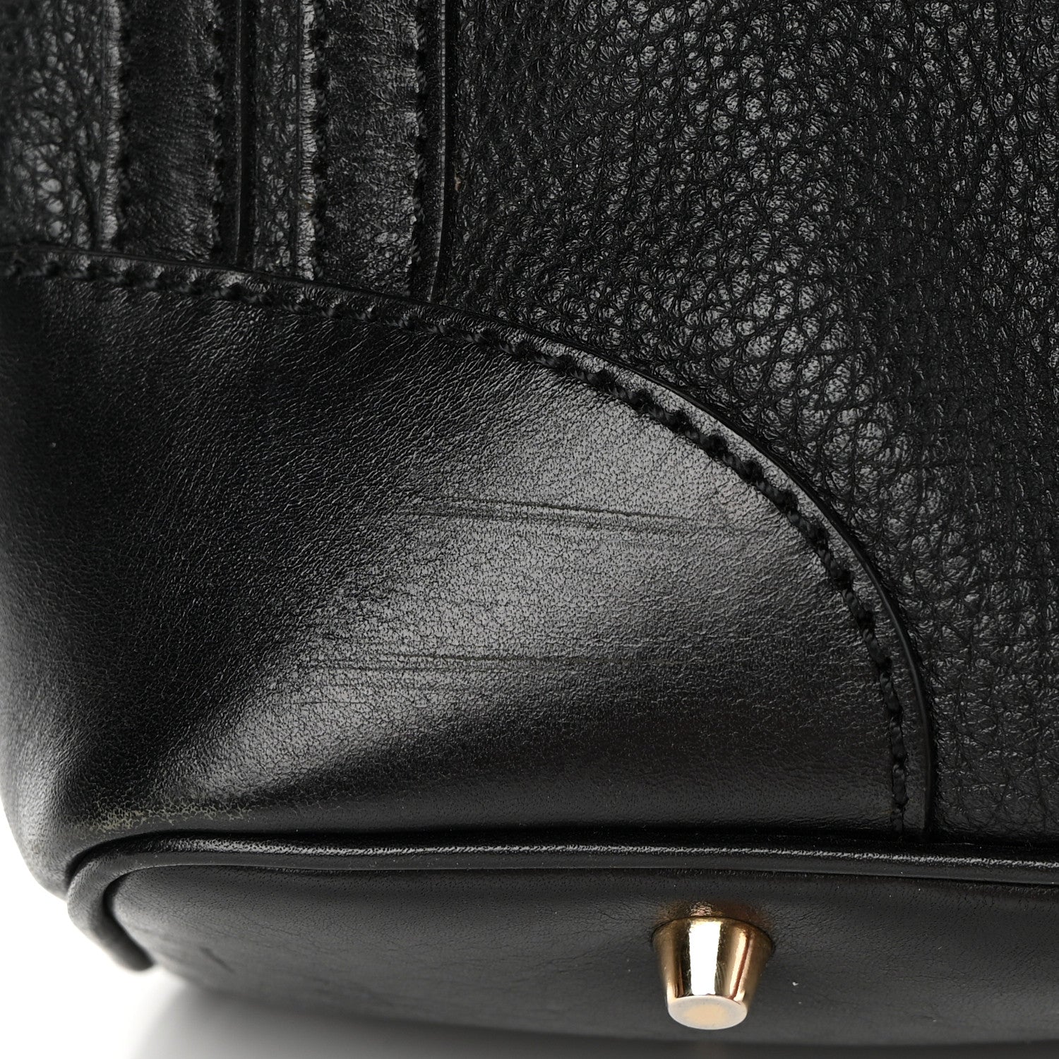 Burberry Calfskin Medium Whipstitch Tote Black 12 of 15