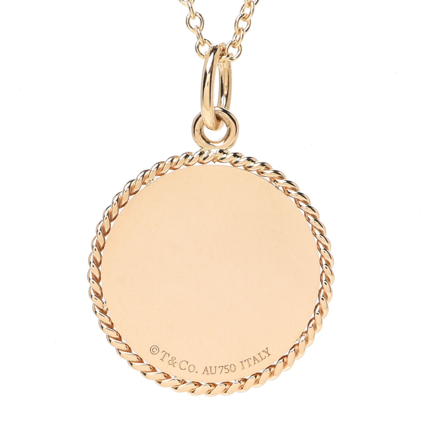 18K Yellow Gold Zodiac Aquarius Pendant Necklace