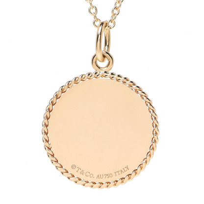 Tiffany 18K Yellow Gold Zodiac Aquarius Pendant Necklace 6 of 7