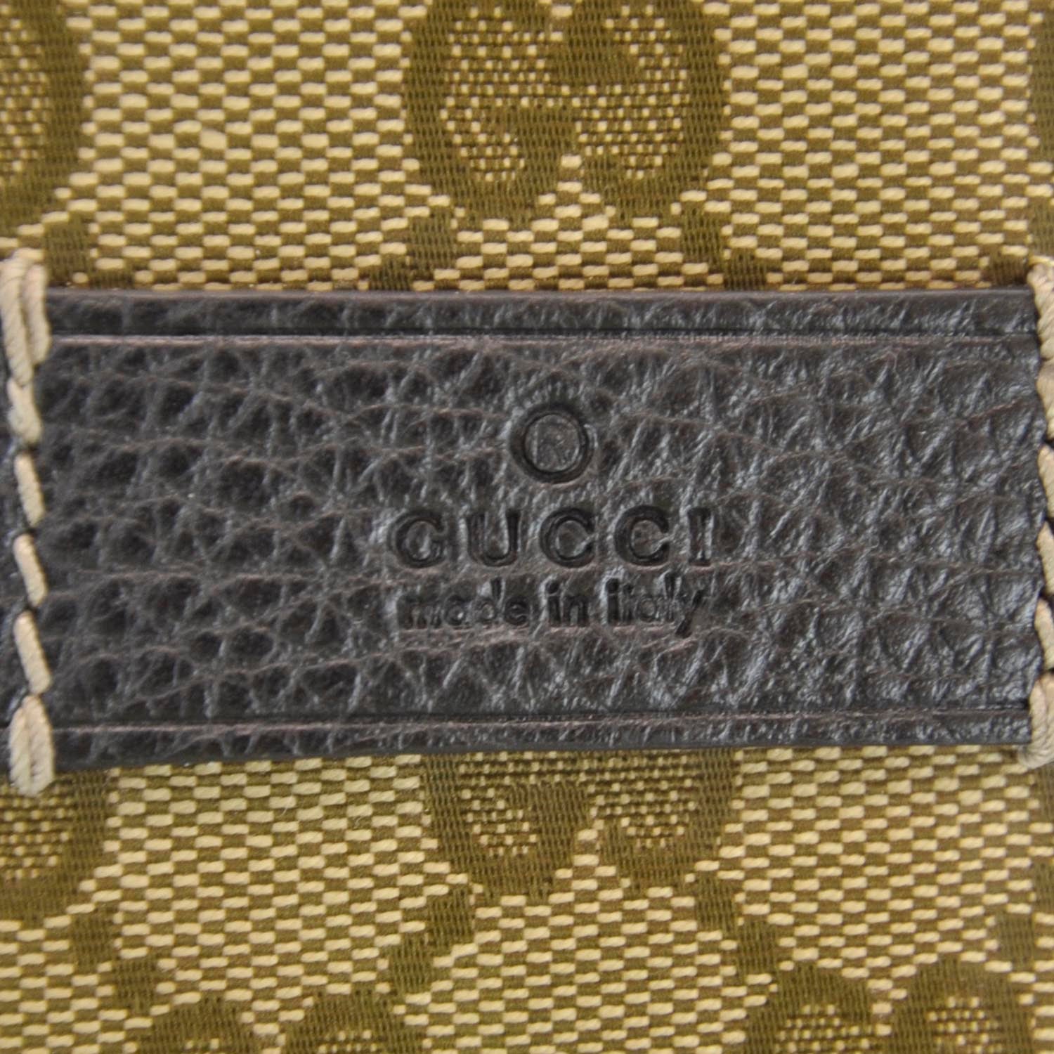 Gucci Crystal Monogram Flap Messenger Bag Beige Ebony 12 of 15