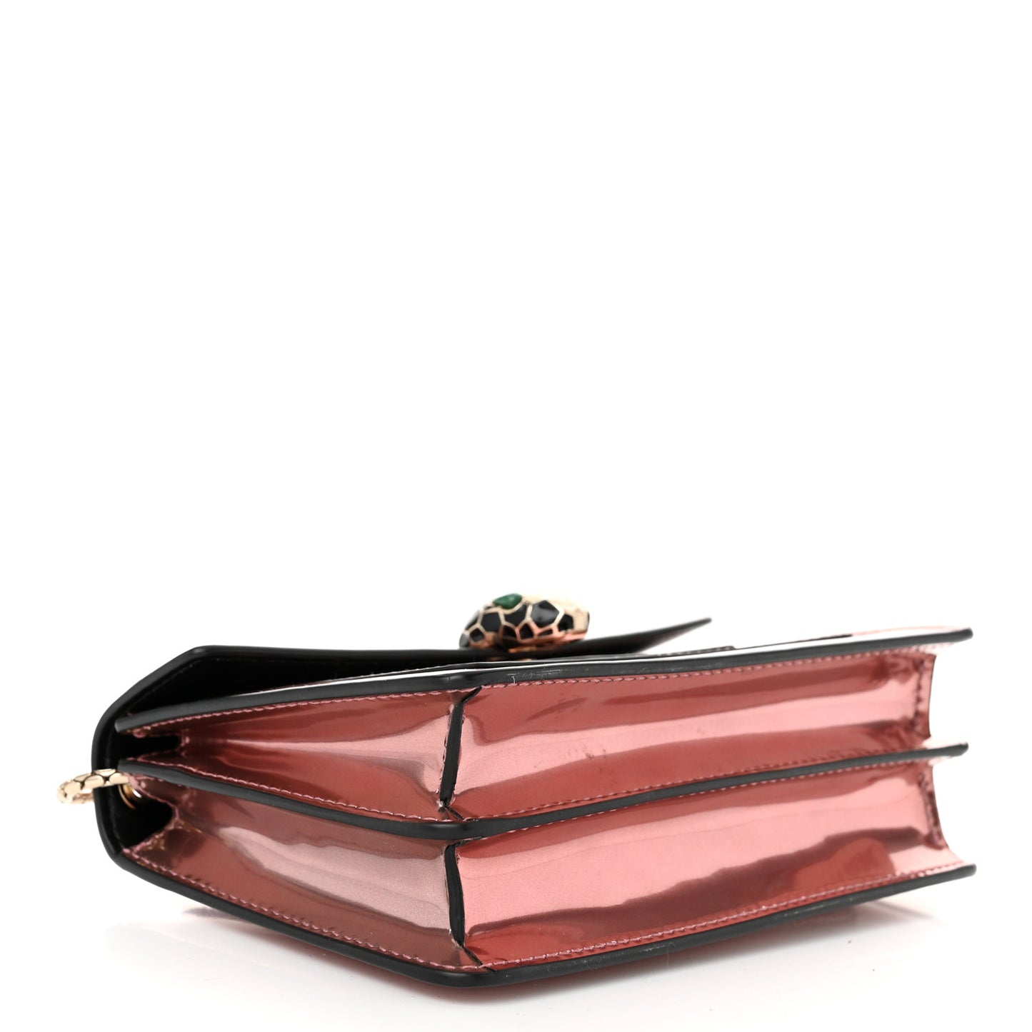 Metallic Calfskin Mini Serpenti Forever Snake Strap Crossbody Bag Rose Quartz