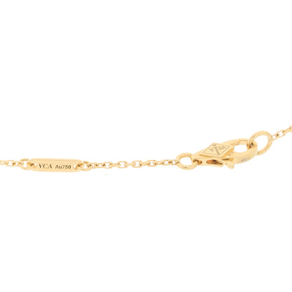 Van Cleef & Arpels 18K Yellow Gold Mother of Pearl Sweet Alhambra Pendant Necklace 5 of 6