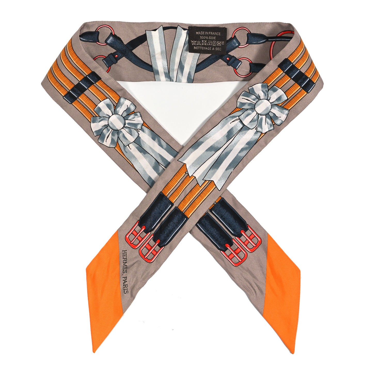 Silk Jumping Twilly Beige Cendre Orange Anthracite