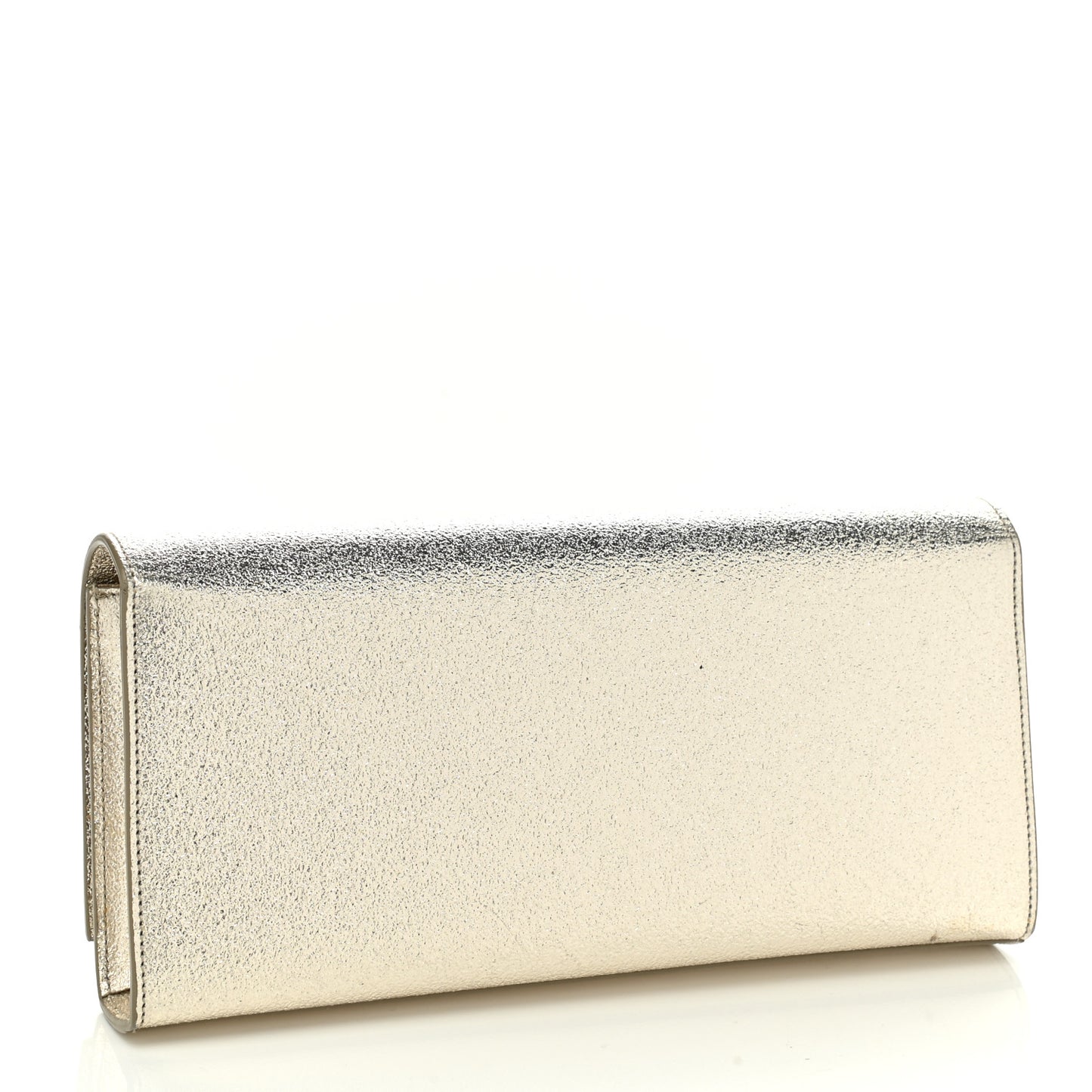 Metallic Textured Calfskin Classic Monogram Cassandre Clutch Pale Gold