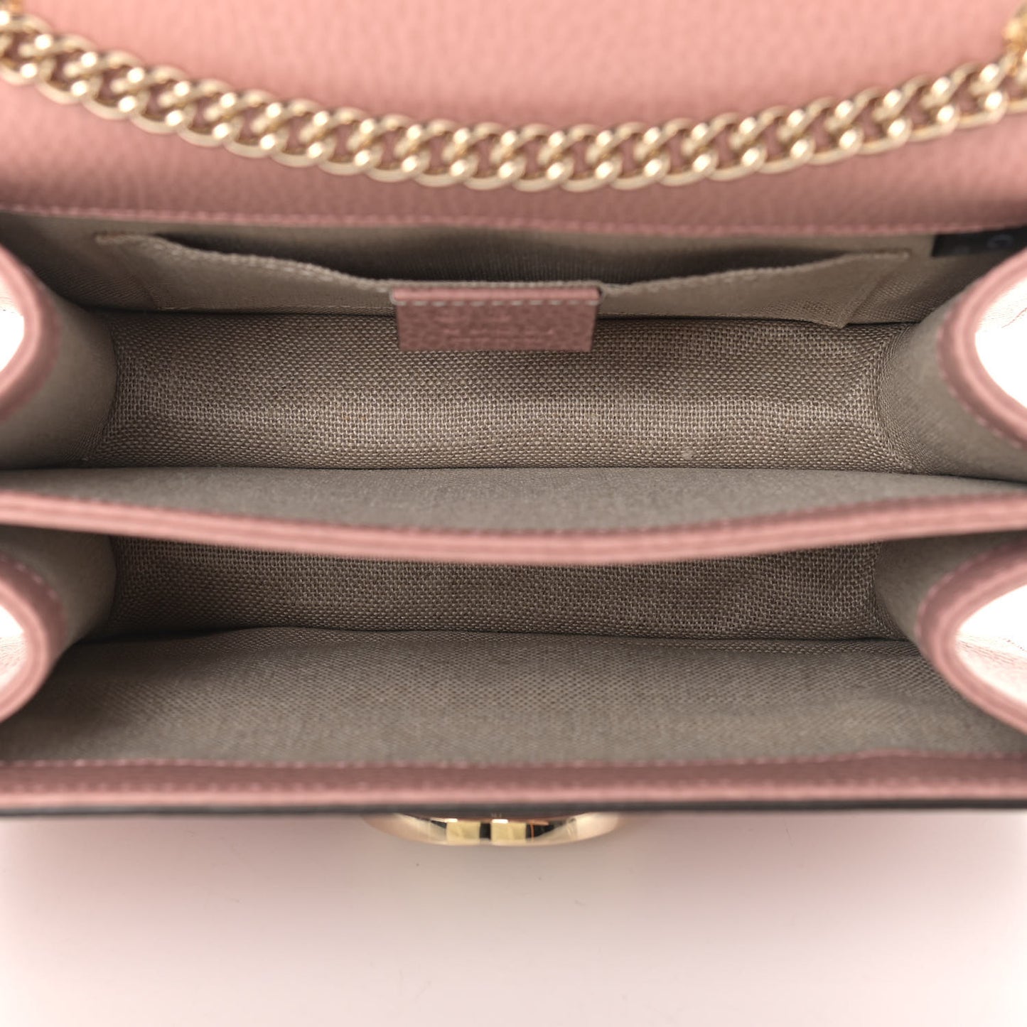 Dollar Calfskin Small Interlocking G Shoulder Bag Soft Pink